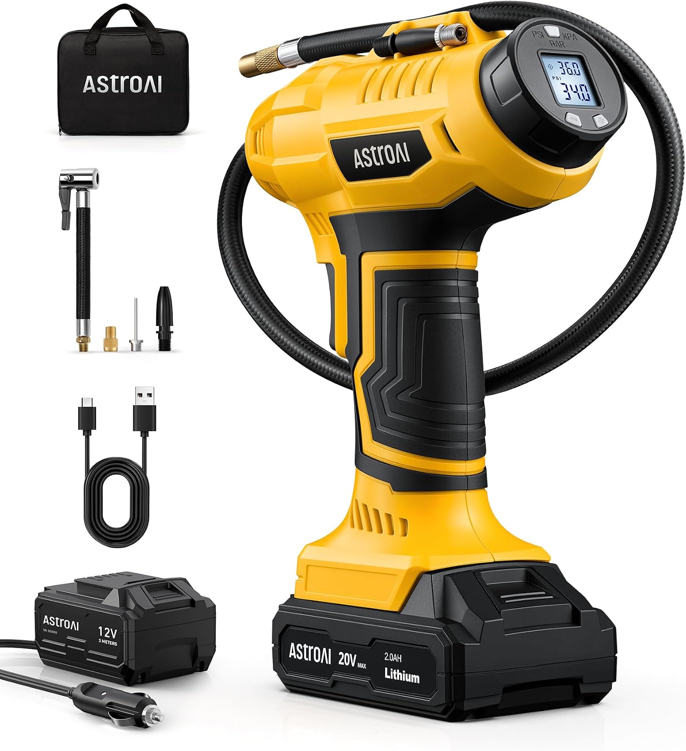 AstroAI Cordless Tire Inflator 160 PSI Portable Air Compressor