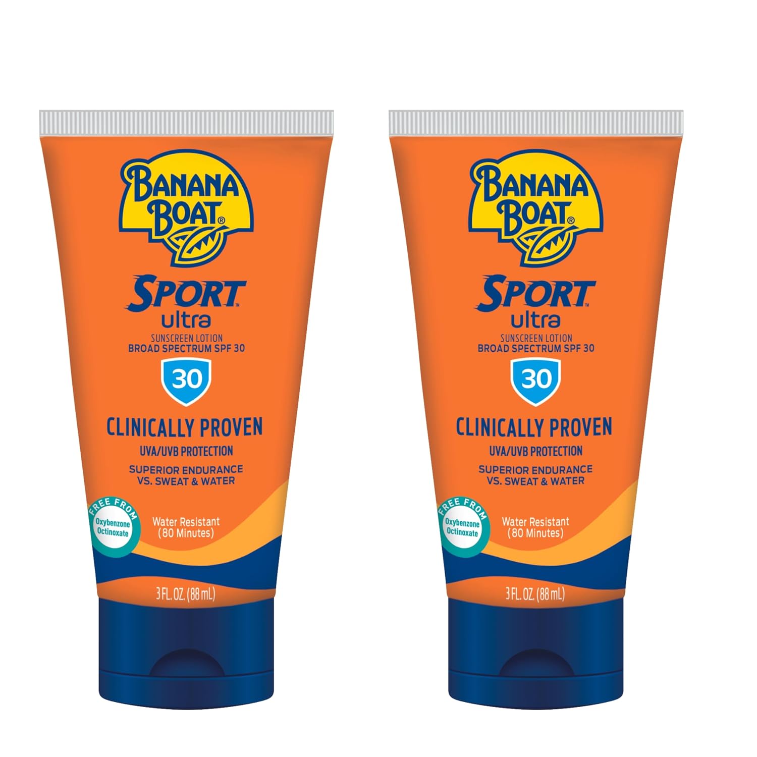 Banana Boat Sport Ultra SPF 30 Sunscreen Lotion Travel Size Twin Pack
