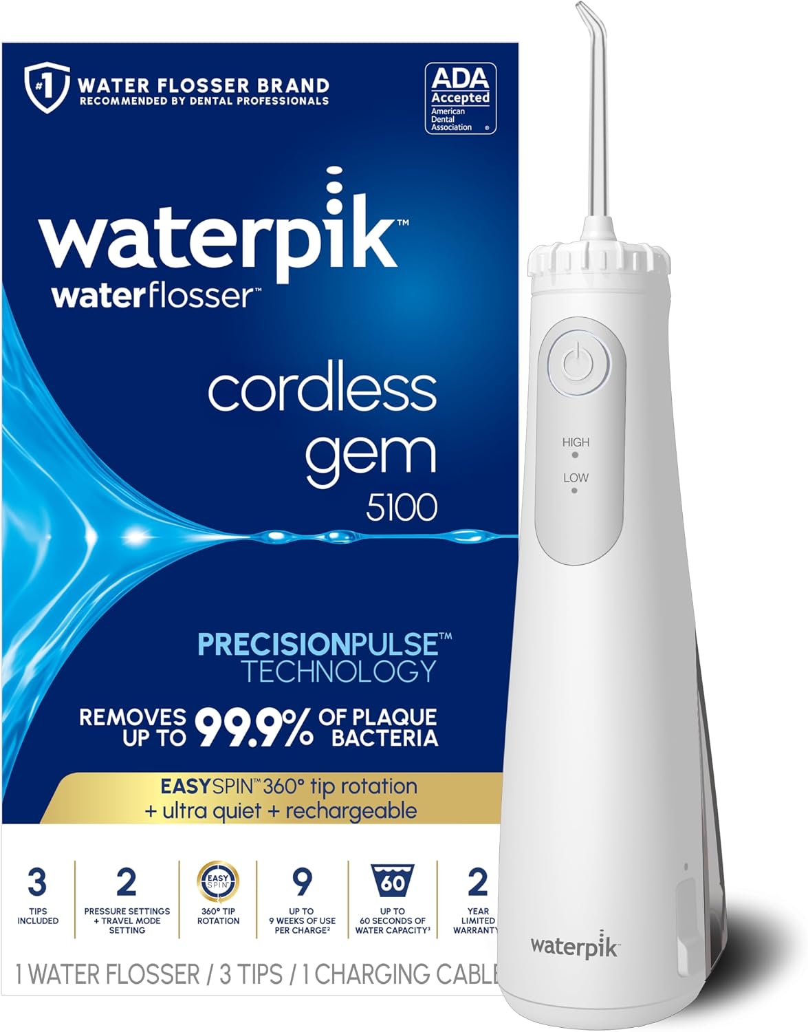 Waterpik Cordless Gem 5100 Water Flosser