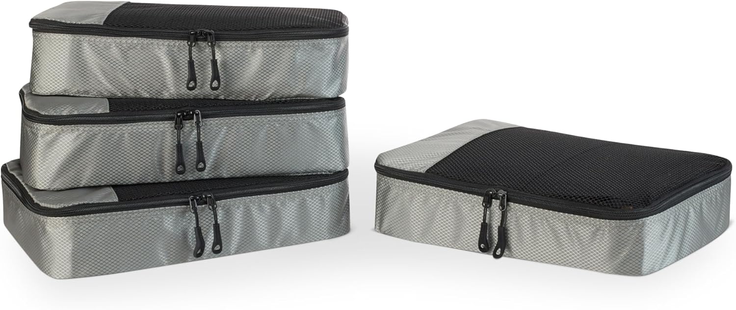 Amazon Essentials 4-Piece Packing Cubes Travel Accessories Set