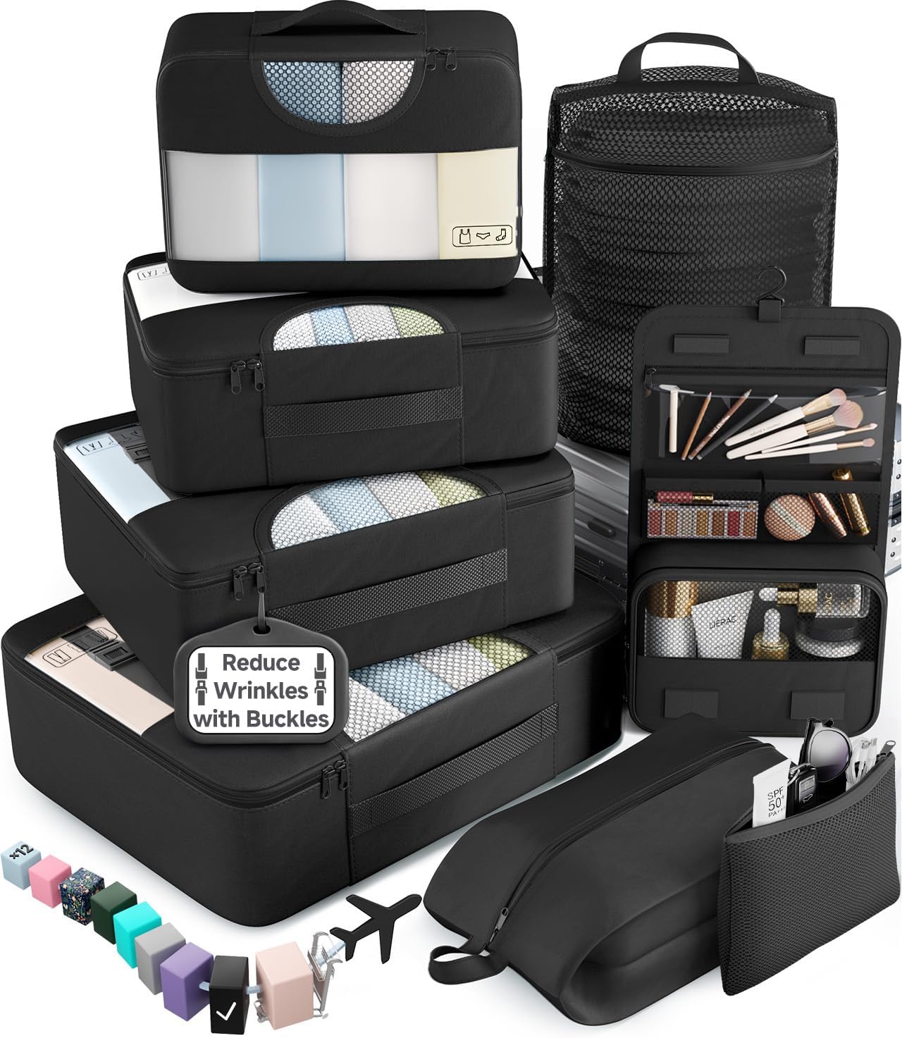 Veken 10 Set/8 Set Packing Cubes for Travel Essentials