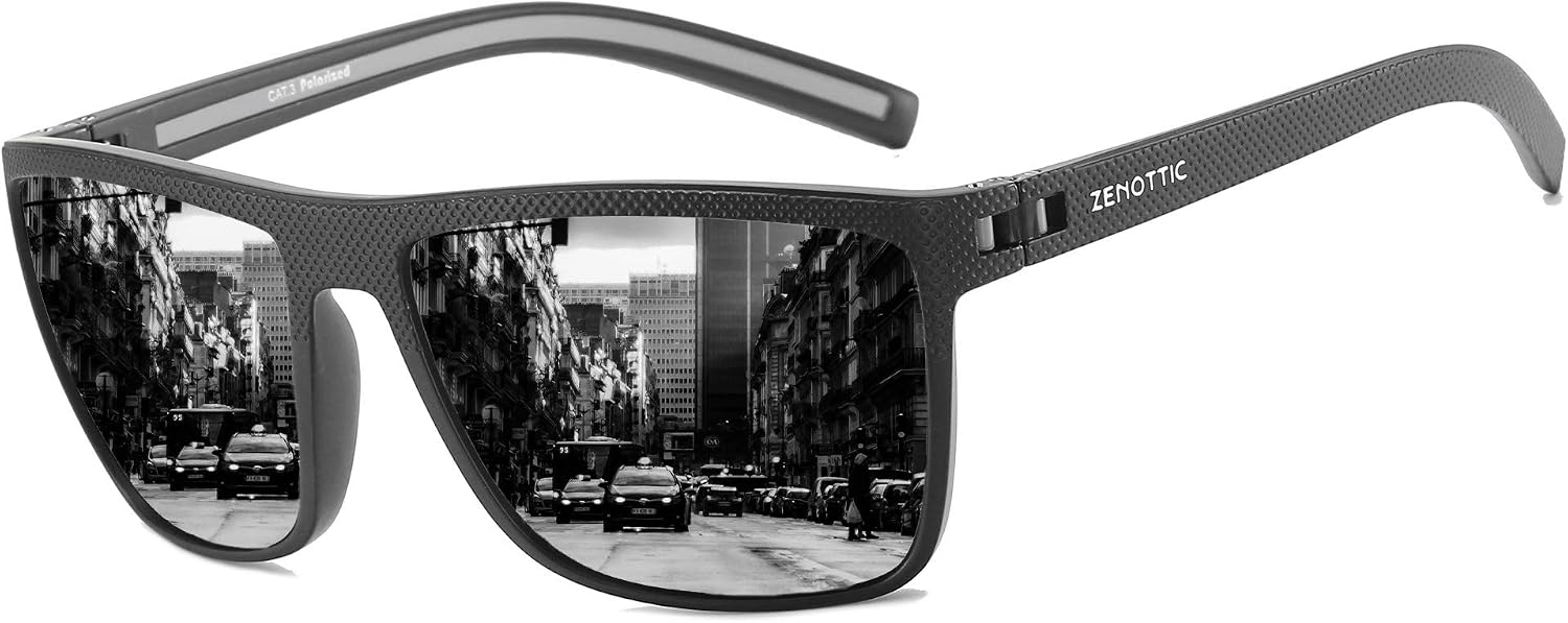 ZENOTTIC Polarized Sunglasses for Men and Women, TR90 Frame