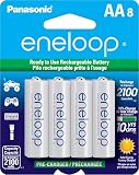 Panasonic Eneloop AA Rechargeable Batteries, 8-Pack
