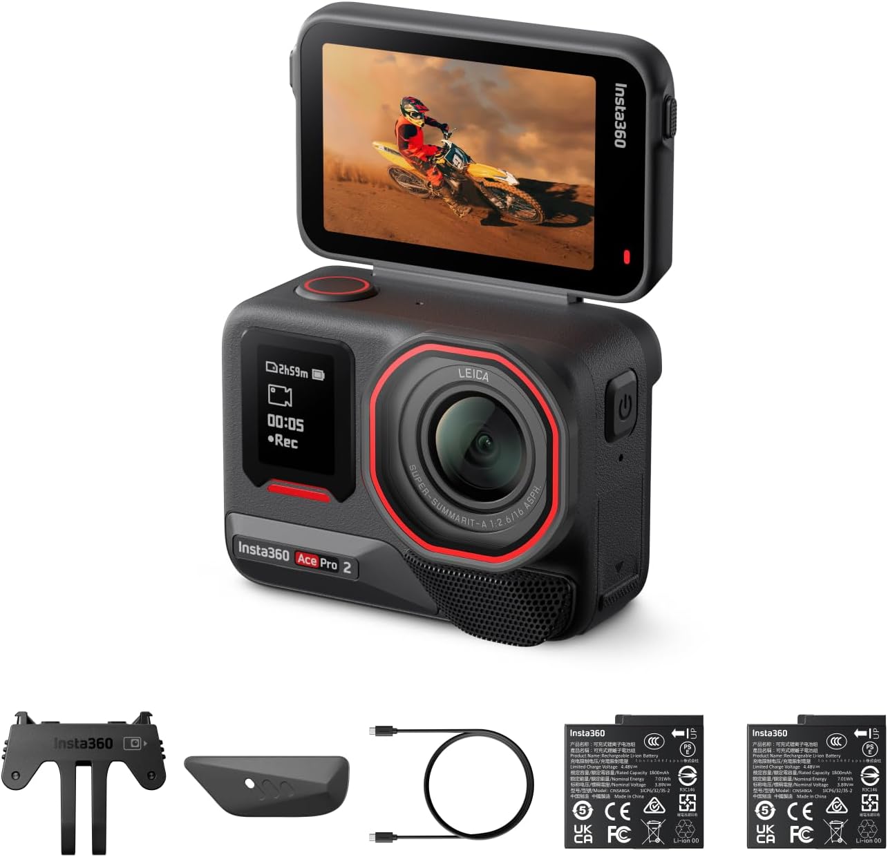 Insta360 Ace Pro 2 Dual Battery Bundle Action Camera