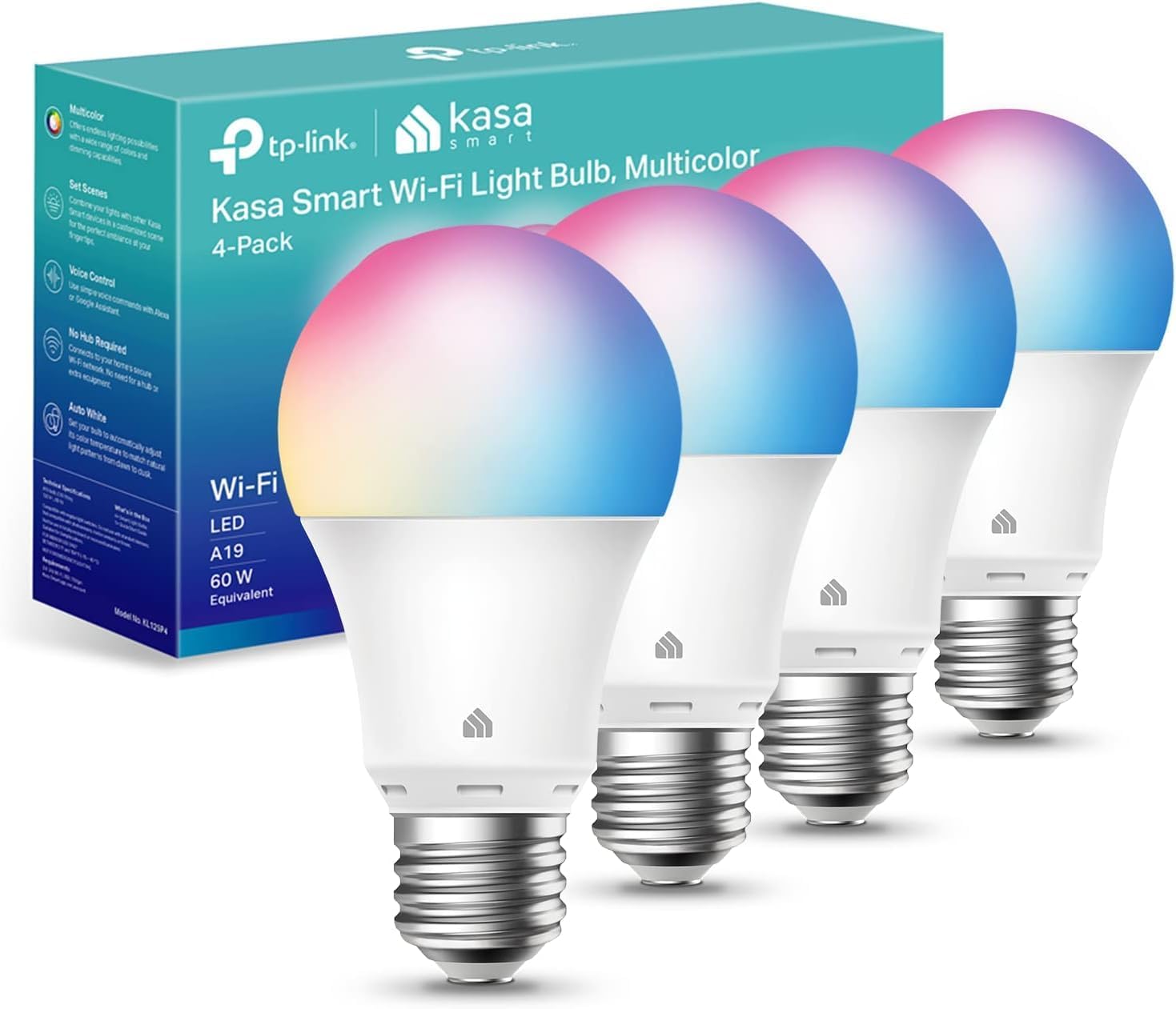 Kasa Smart KL125P4 Full Color Bulbs, 4-Pack