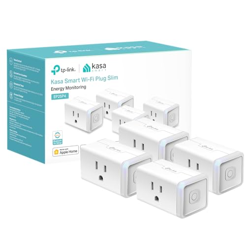 Kasa Smart Plug Mini 15A EP25P4 Apple HomeKit 4-Pack