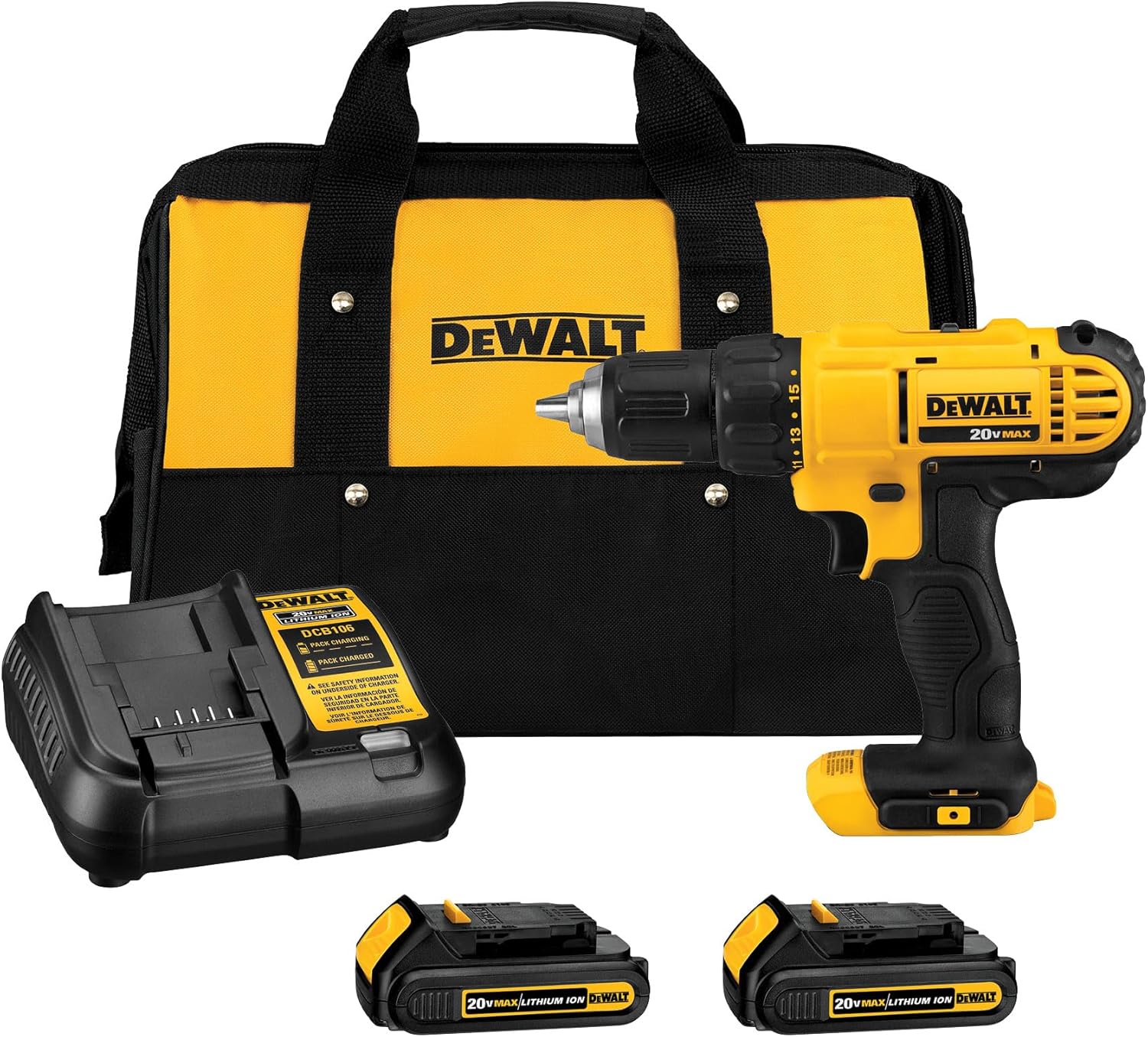 DEWALT DCD771C2 20V MAX Drill/Driver Kit