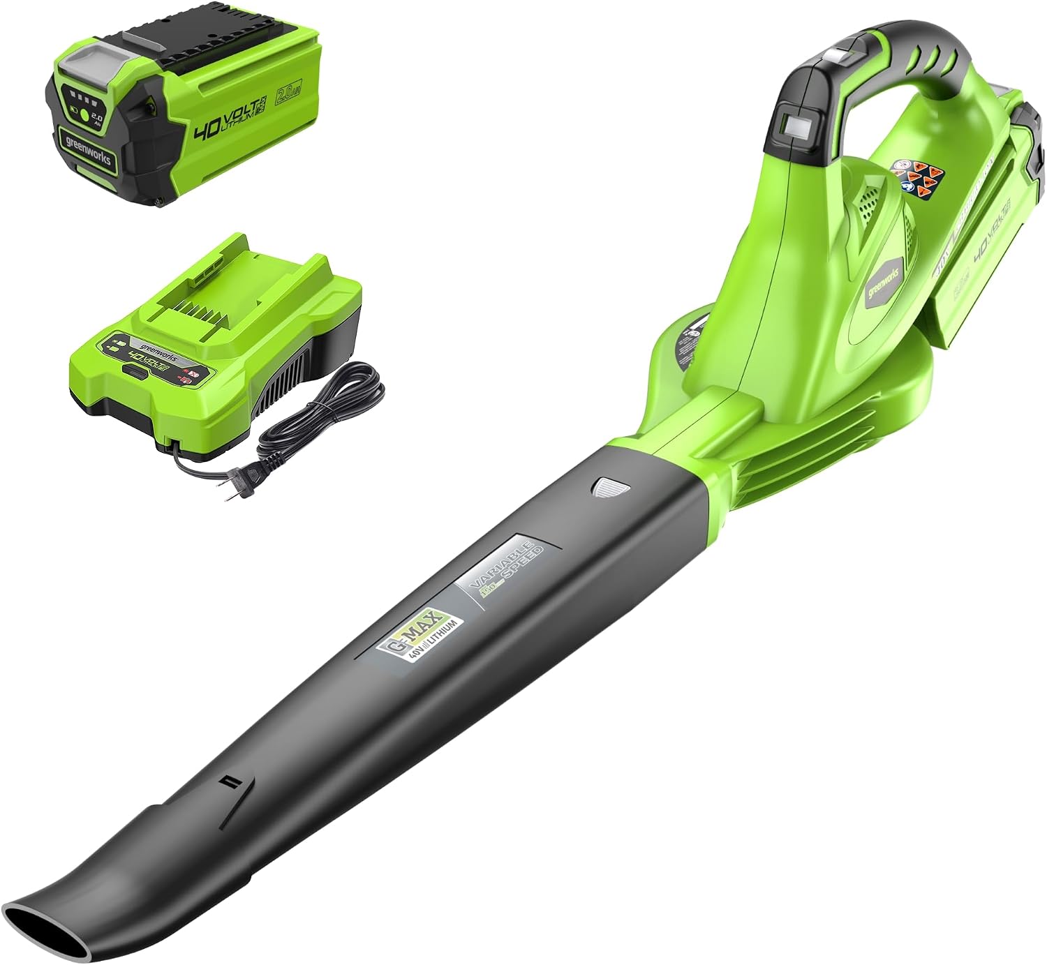 Greenworks 40V Cordless Leaf Blower/Sweeper, 150 MPH