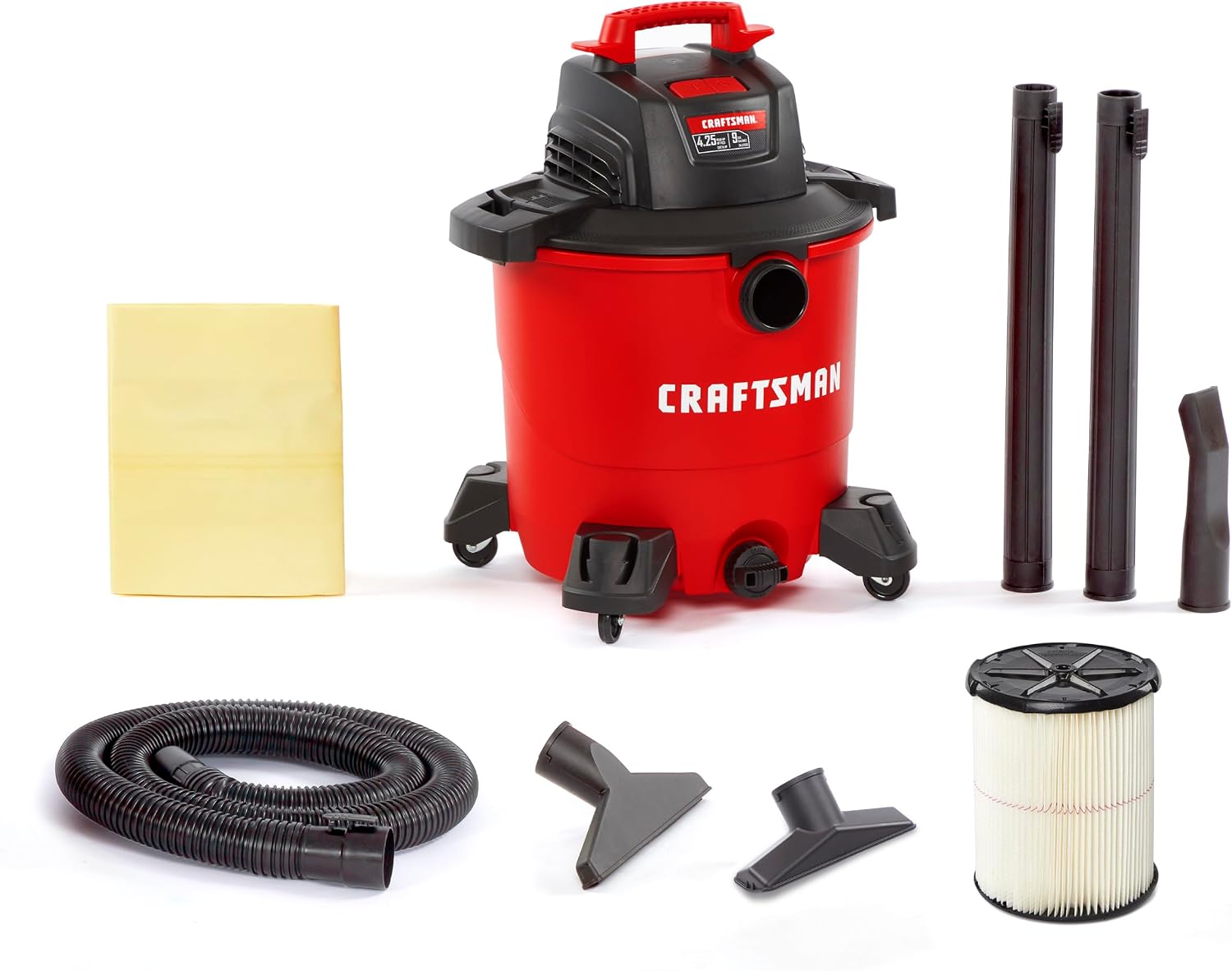 CRAFTSMAN CMXEVBE17590 9-Gallon Wet/Dry Shop Vacuum