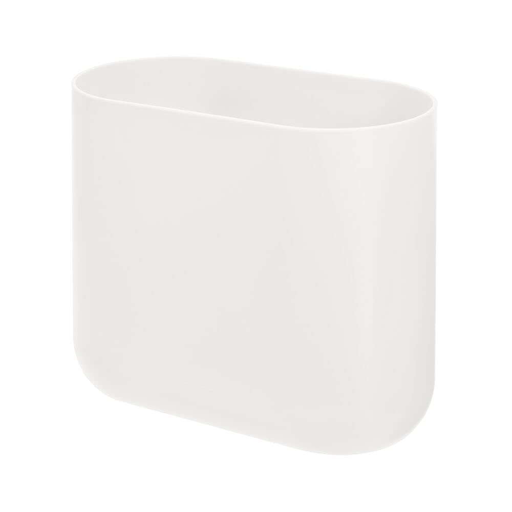 iDesign Small Slim Plastic Bathroom Trash Can