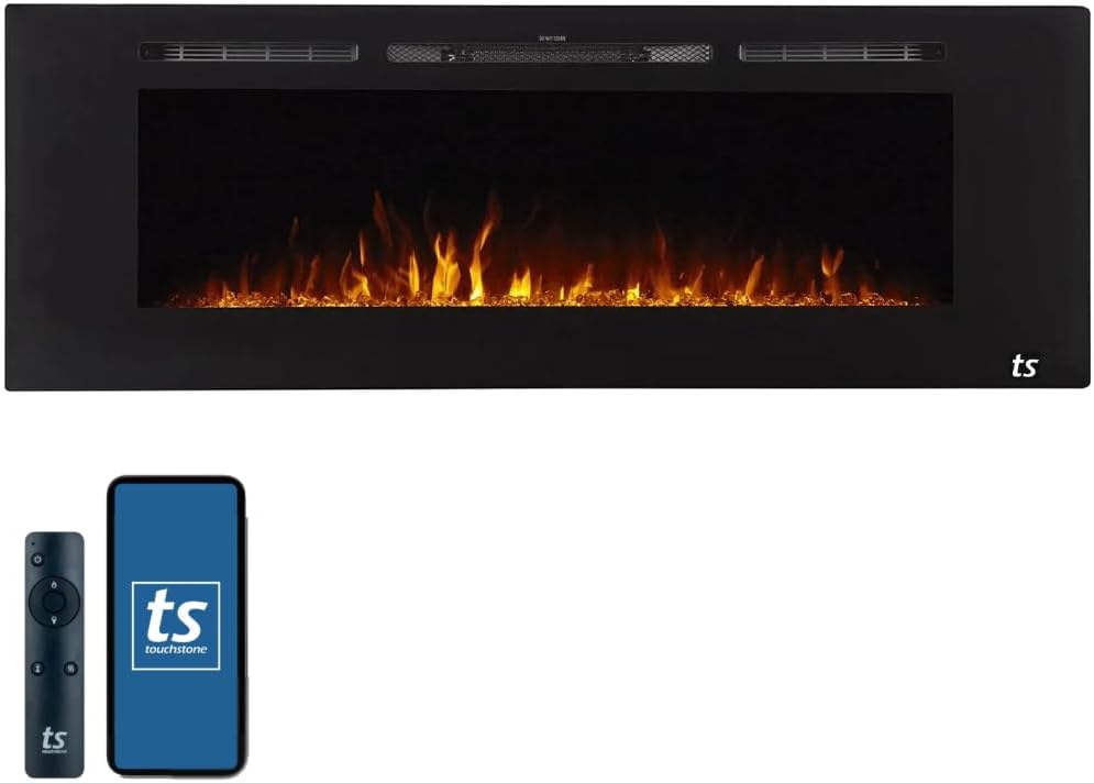 Touchstone Sideline 60-Inch Smart Electric Fireplace with Alexa/WiFi