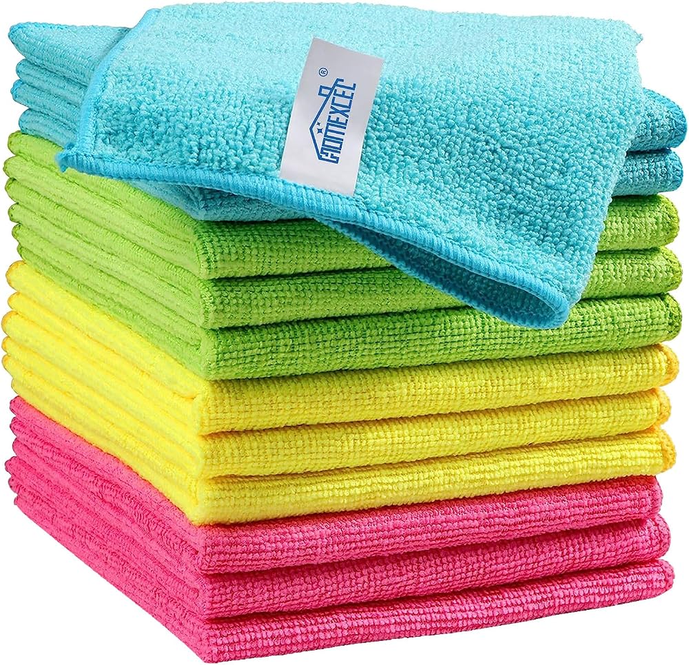 HOMEXCEL 12PK Microfiber Cleaning Cloth