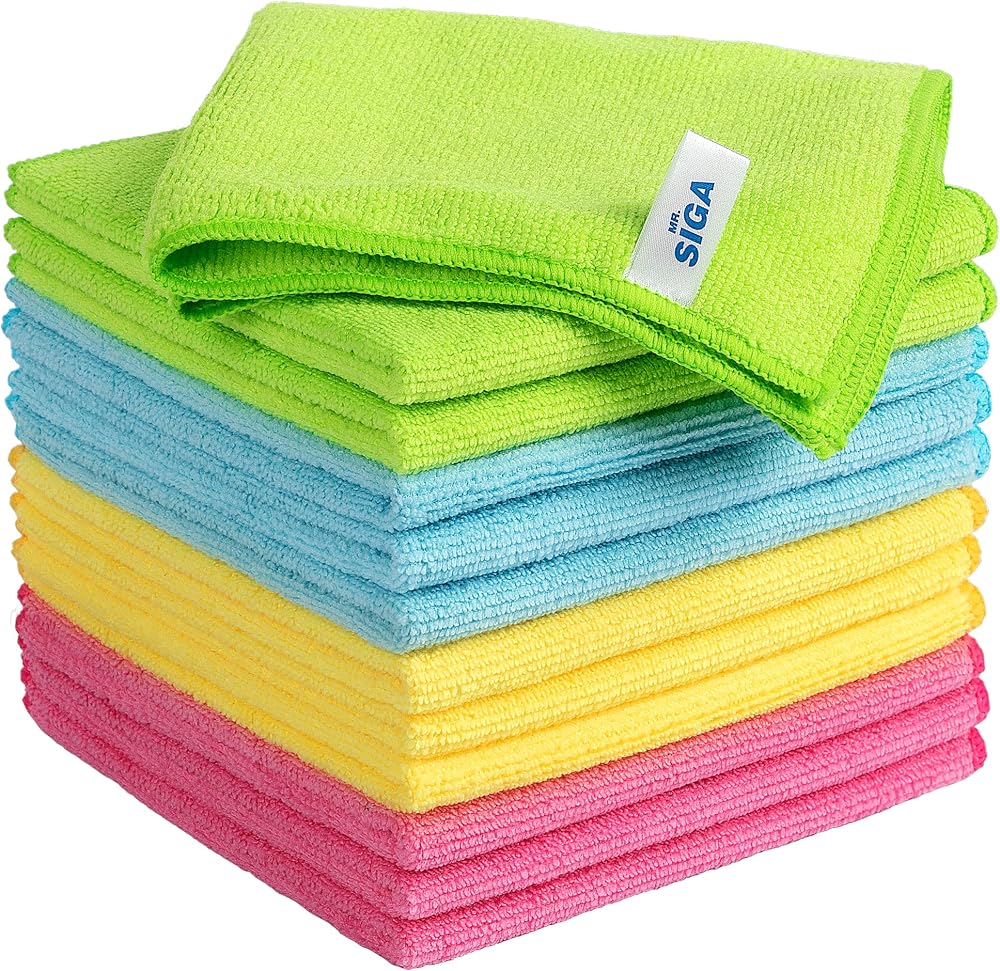 MR.SIGA Microfiber Cleaning Cloths, 12 Pack