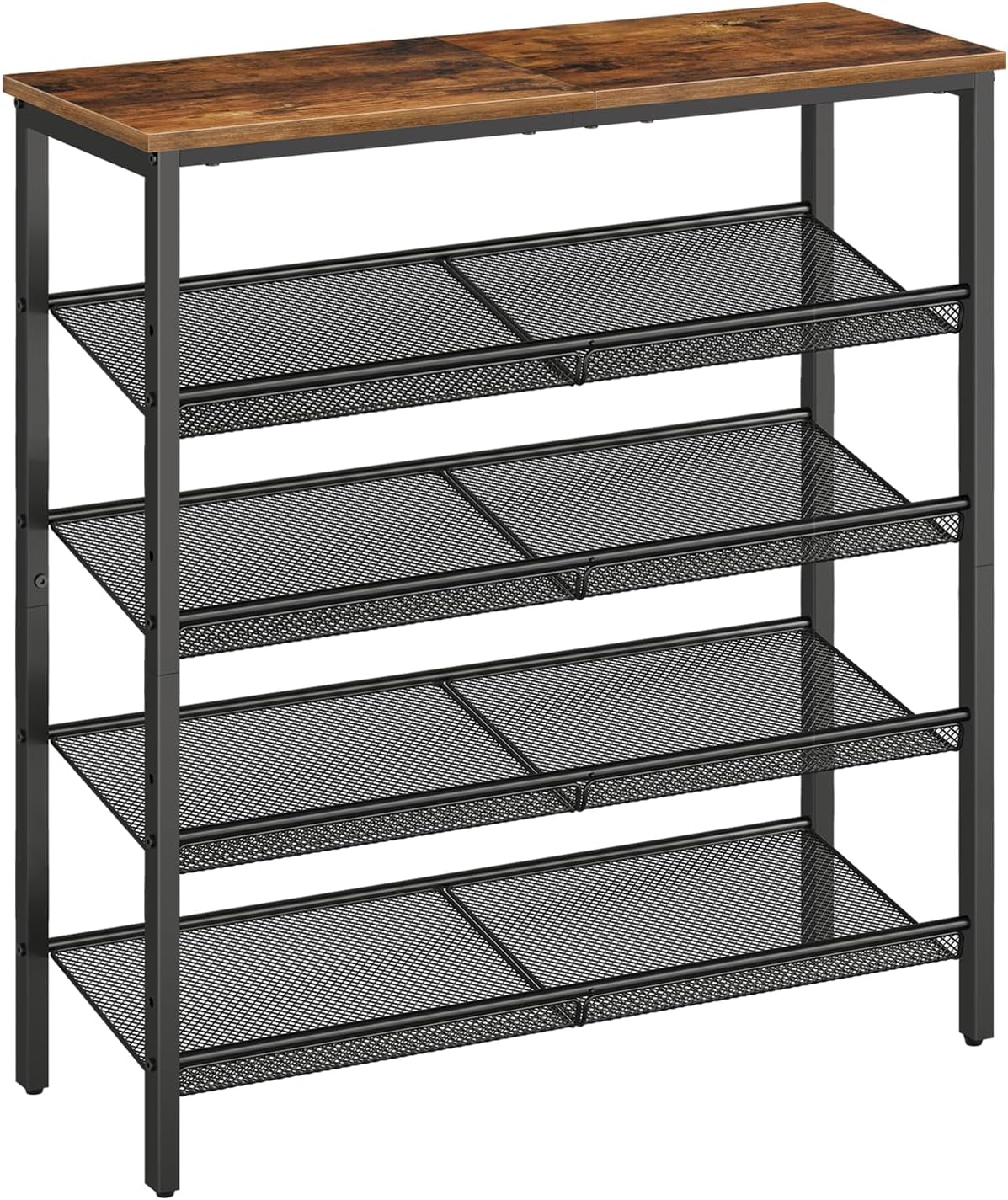 HOOBRO 5-Tier Shoe Rack with Adjustable Mesh Shelves