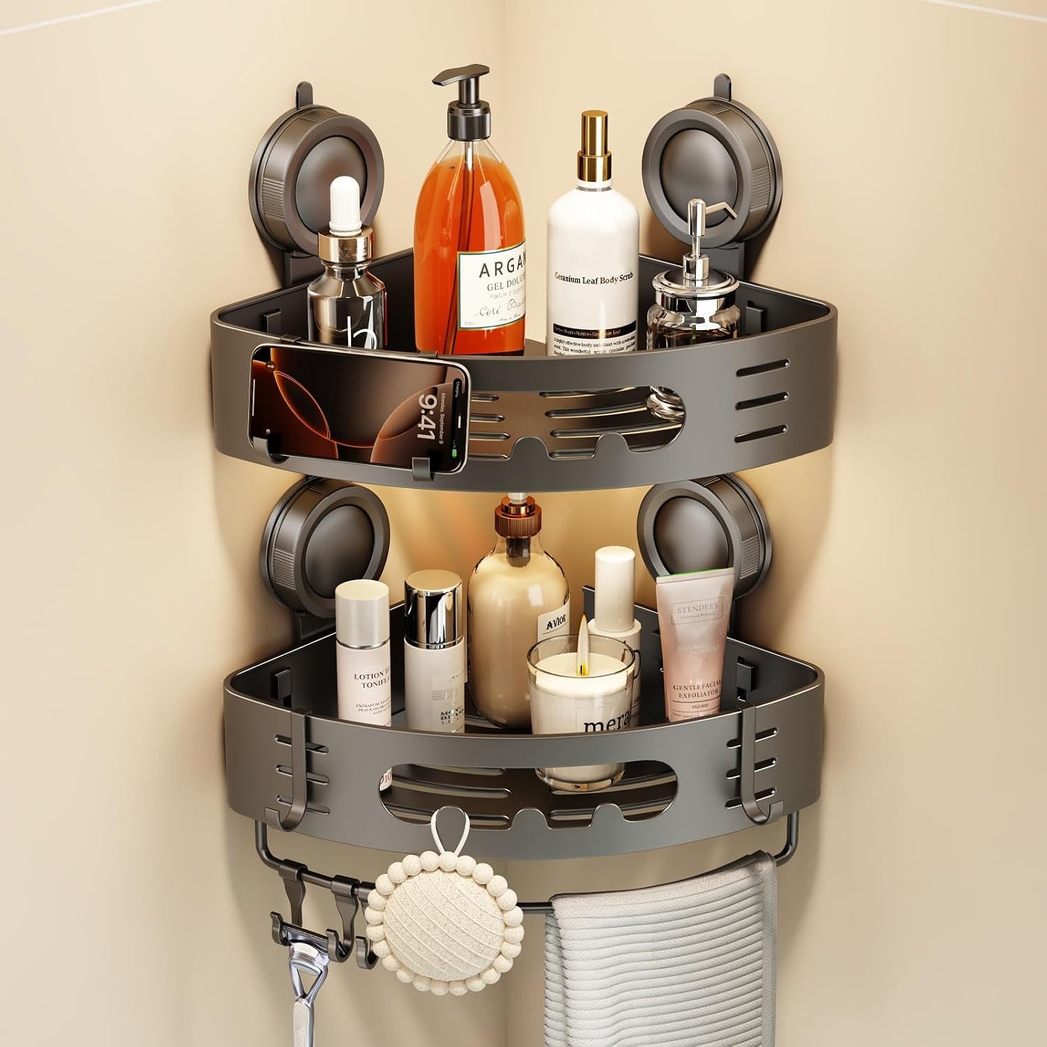 Voldra Corner Shower Caddy Suction Cup 2-Pack
