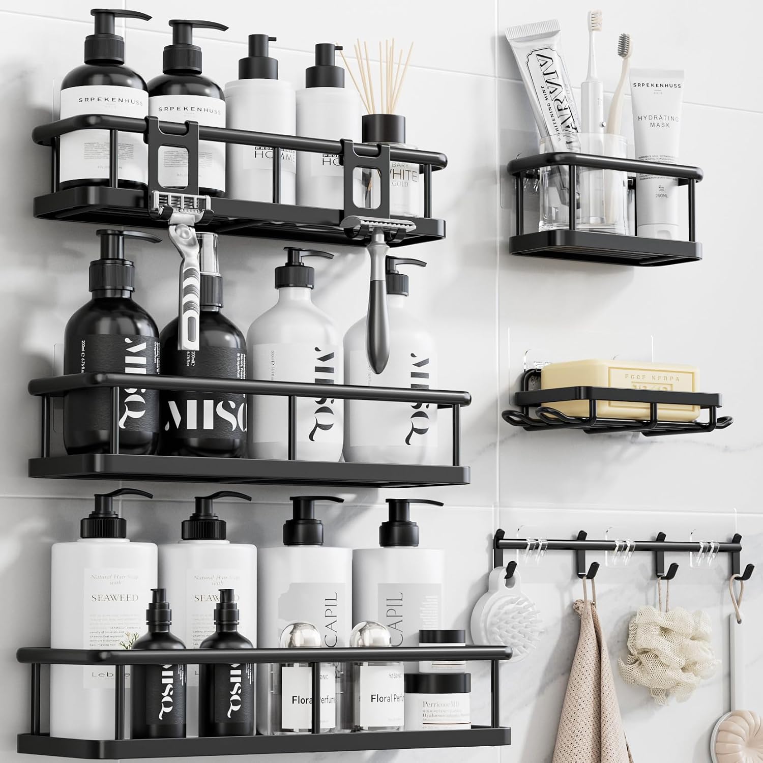 YASONIC Shower Caddy Adhesive 6-Pack