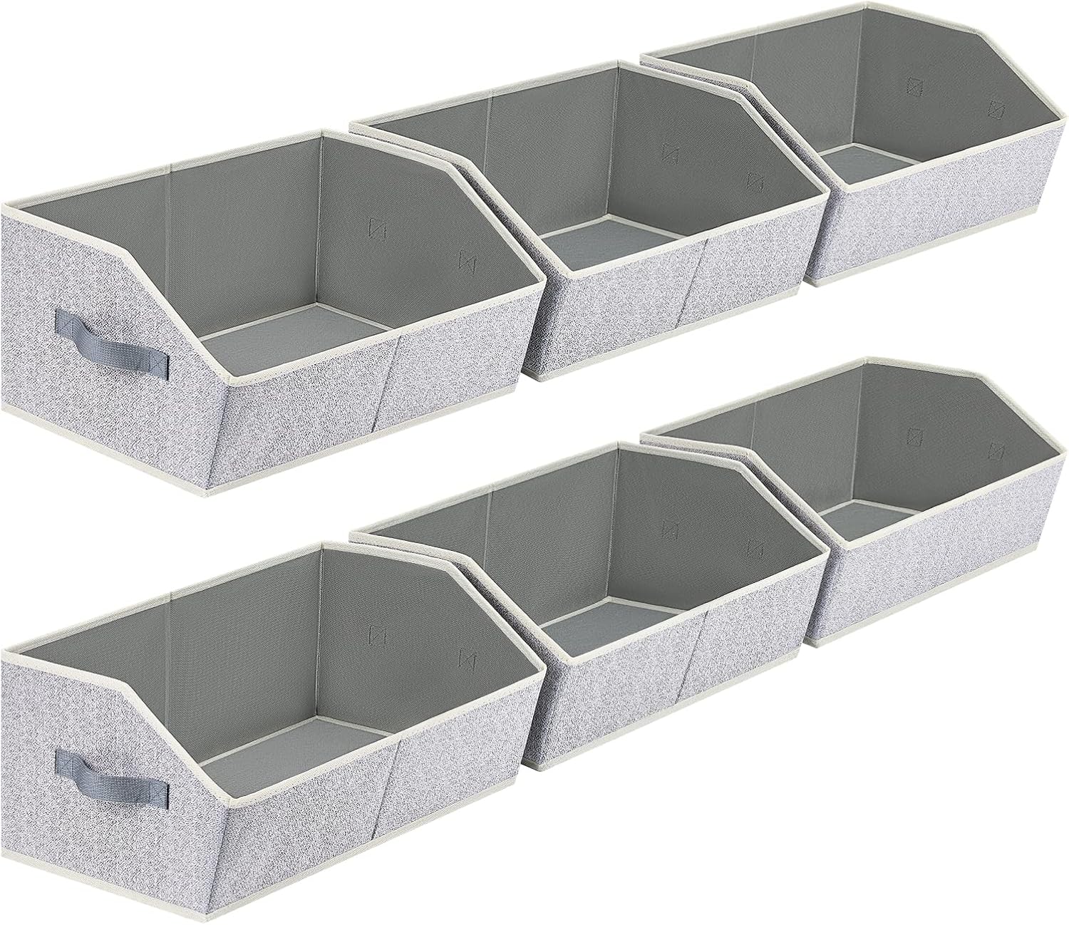 Homsorout Closet Organizers Bins 6 Packs Large Closet Shelf Organizer with Handles