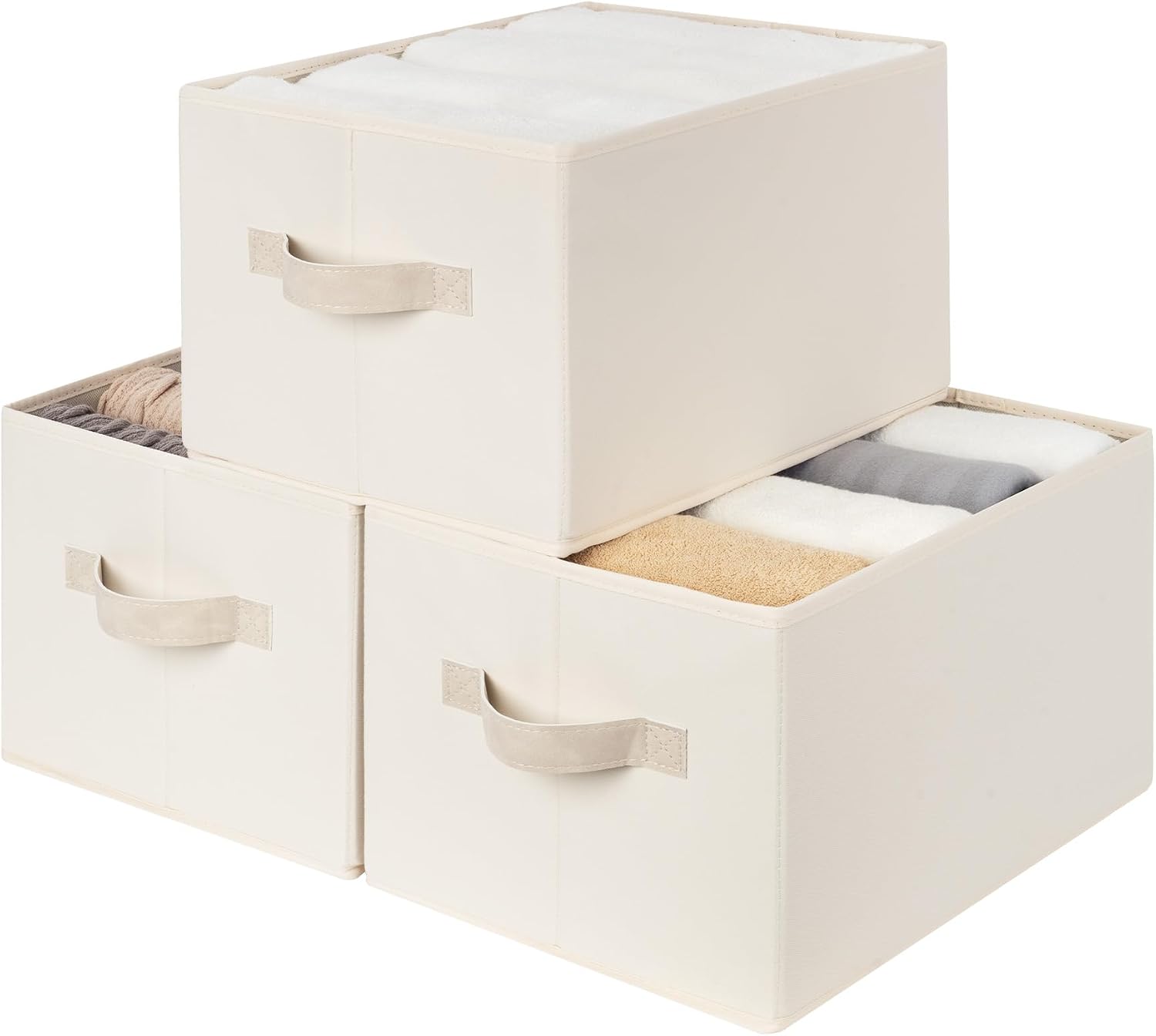 StorageWorks Closet Organizers and Storage Bins, Fabric Storage Baskets for Shelves