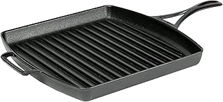 Lodge 10.5 Inch Square Pre-Seasoned Cast Iron Grill Pan