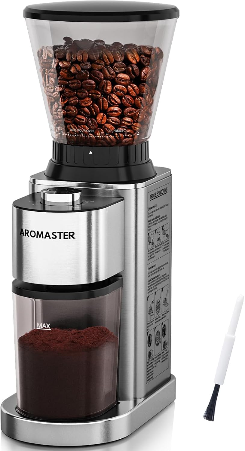 Aromaster Conical Burr Coffee Grinder (48 Settings)