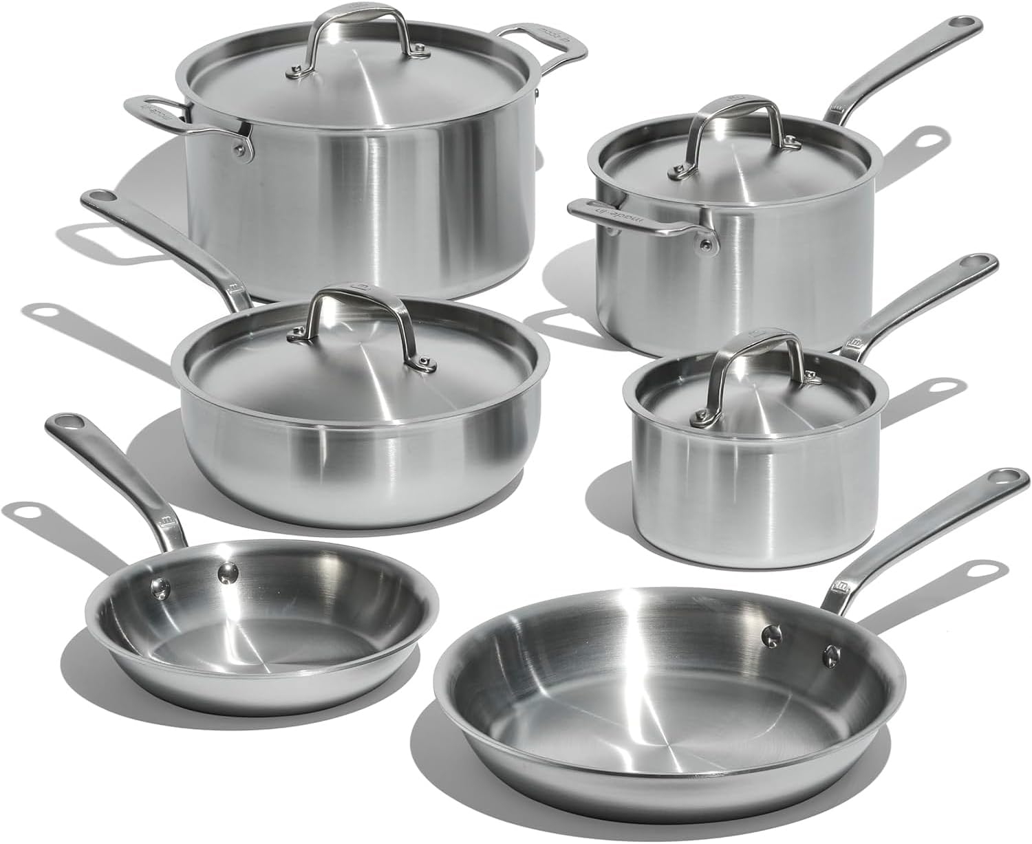Made In 10-Piece Stainless Steel Pot and Pan Set