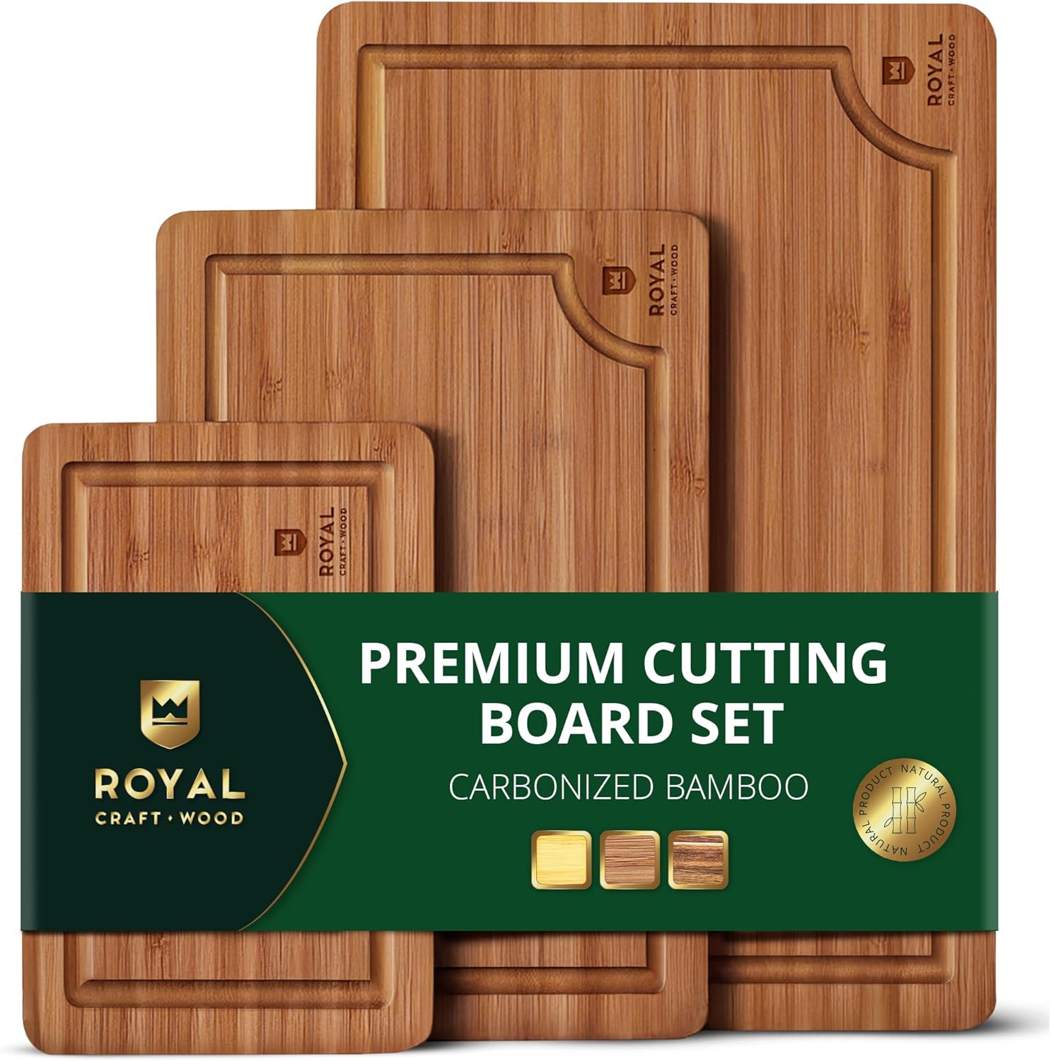 ROYAL CRAFT WOOD Wooden Cutting Board Set