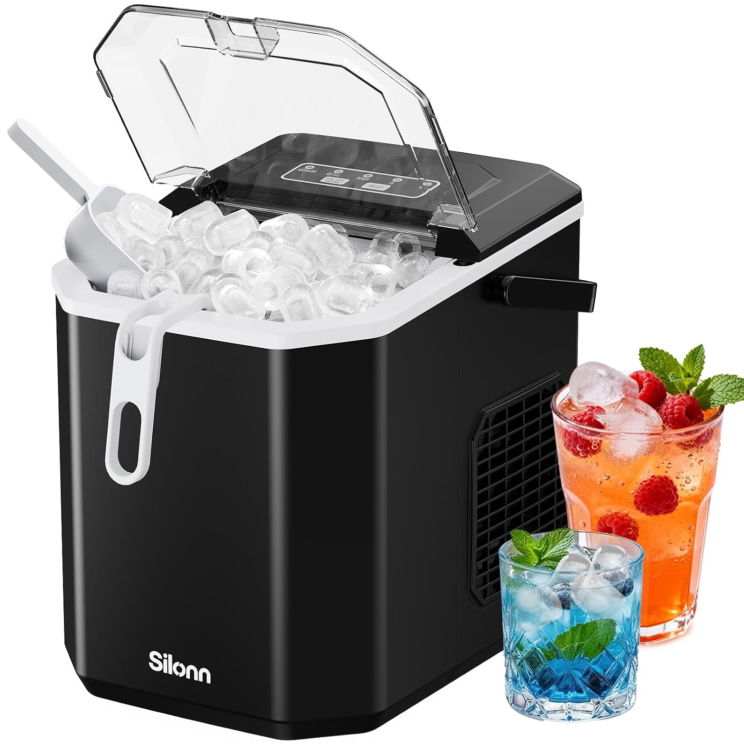 Silonn Ice Maker Countertop with Self-Cleaning