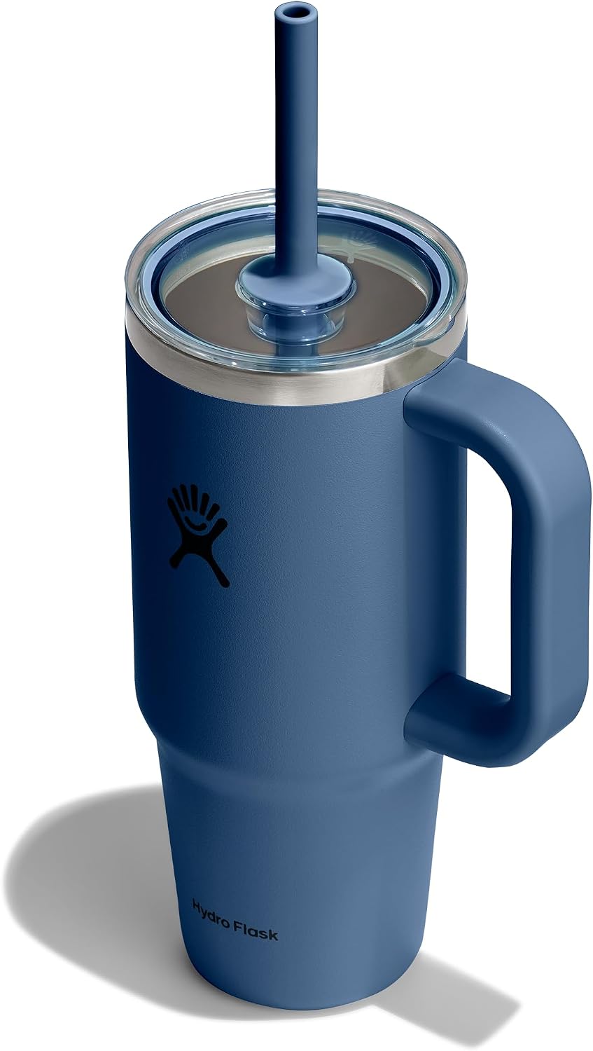 Hydro Flask Travel Tumbler with Handle, Clear Lid and Straw