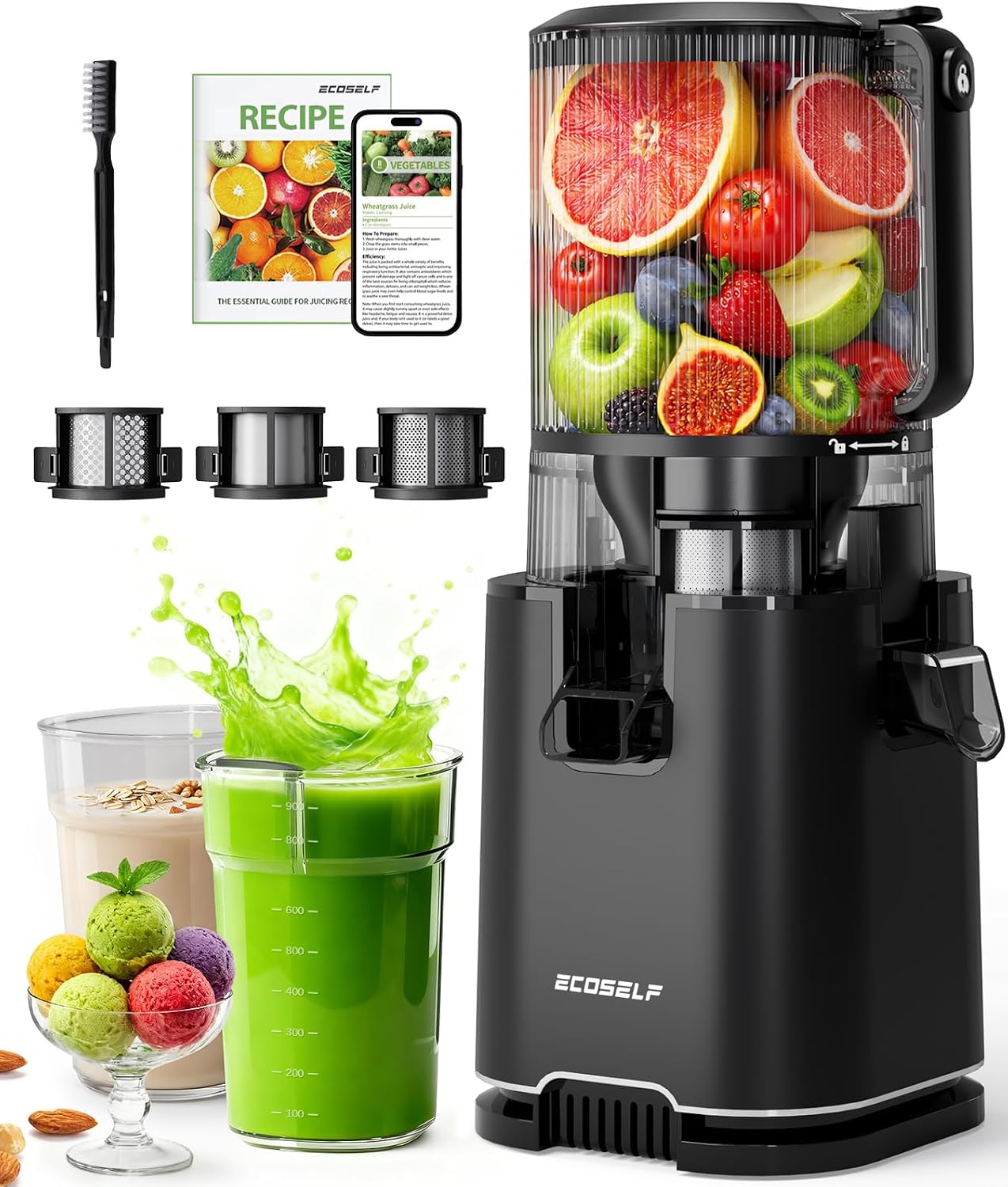 ECOSELF 3-in-1 Cold Press Juicer