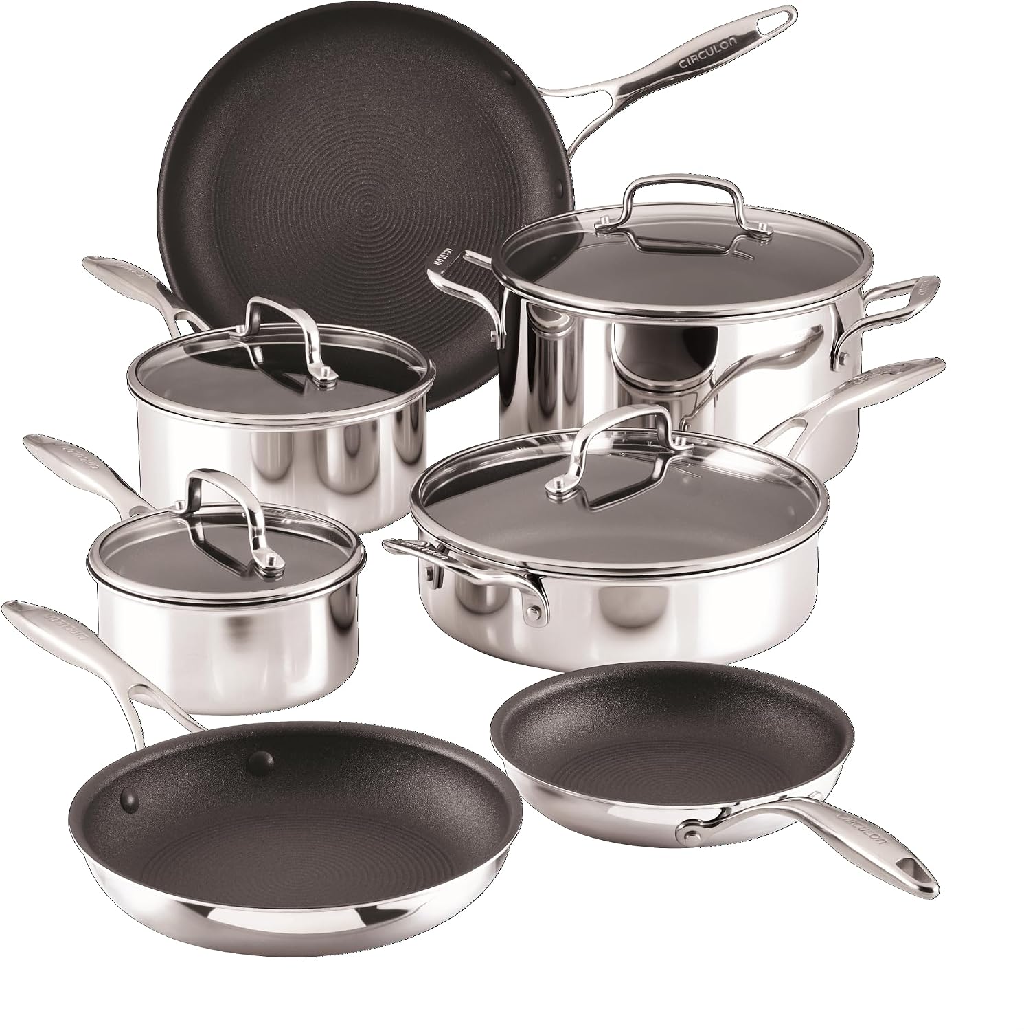 Circulon C1 Series Stainless Steel Nonstick Cookware Set - 11-Piece