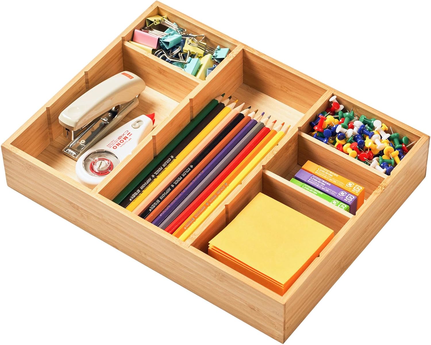 Bamboo Desk Organizer with Drawer