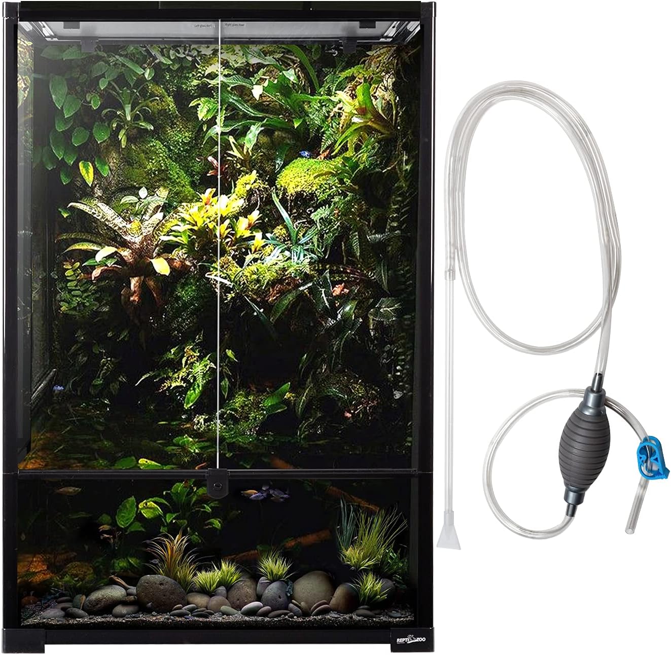REPTI ZOO Paludarium Reptile Glass Terrarium