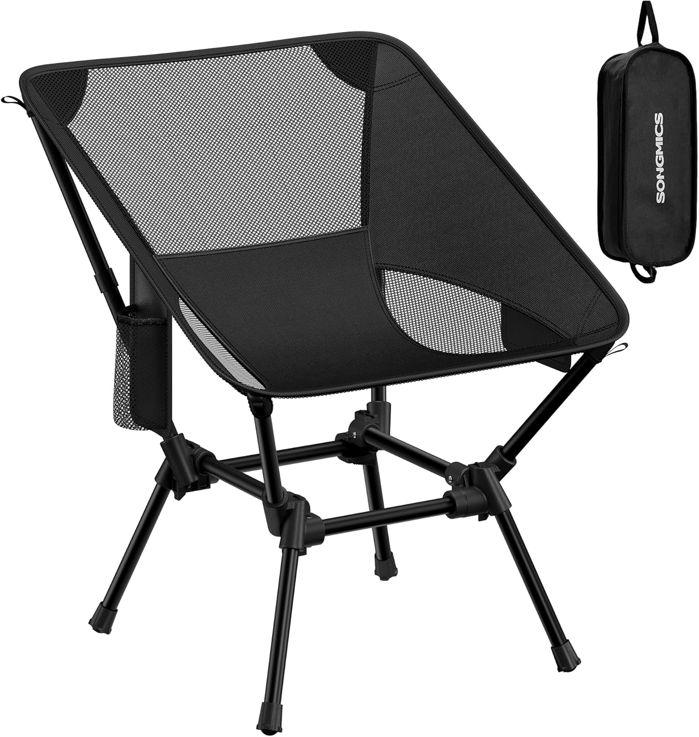 SONGMICS Lightweight Backpacking Chair, Adjustable Height